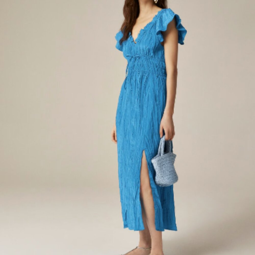 JCrew Palermo Dress in Nordic Sea sz M